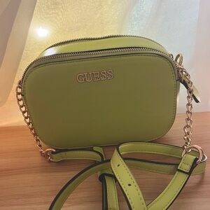 Lime Green, Crossbody purse with Gold Chain strap